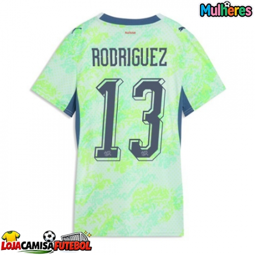 Camisa de Futebol Suíça Ricardo Rodriguez #13 Equipamento Secundário Mulheres Mundo 2026 Manga Curta